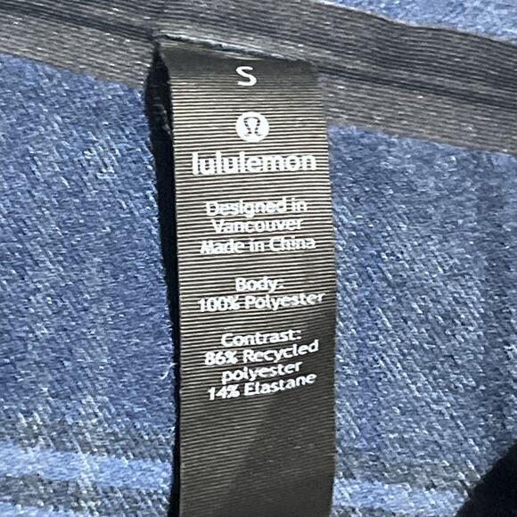 Lululemon Masons Peak Flannel Shirt Mens Small Plaid Blue Button Up Casual - Picture 13 of 14